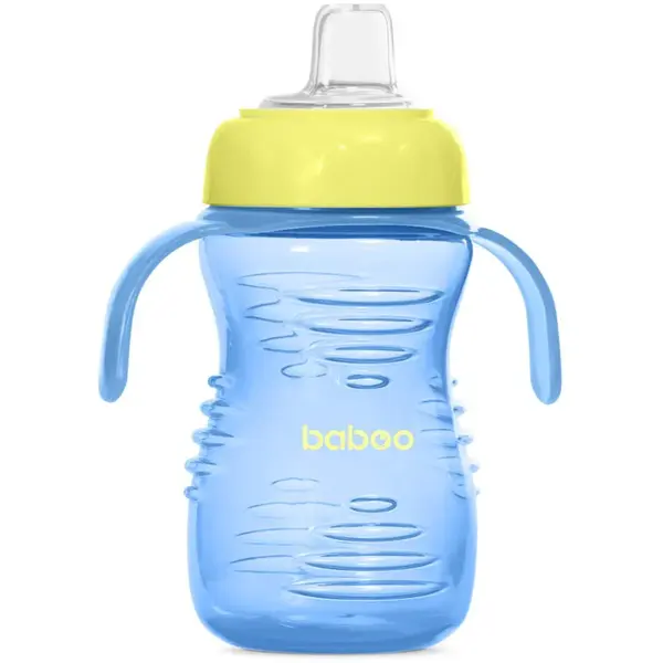 Baboo Cup with Silicone Spout hrnek se silikonovým pítkem Blue, 6m+ 260 ml
