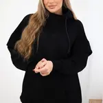 Zateplená mikina s rolákem černá