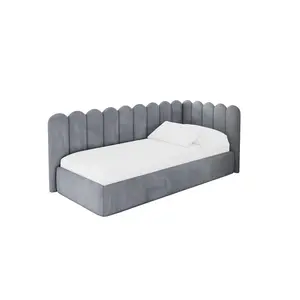 ALTDECOR JEDNOLŮŽKOVÁ POSTEL pro mládež s úložným prostorem, vlevo - ARTY 90x200 šedá