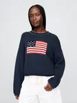 GAP Oversize crop svetr Americana - Dámské