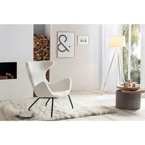 Livetastic RELAXAČNÍ KŘESLO, textil, bílá
