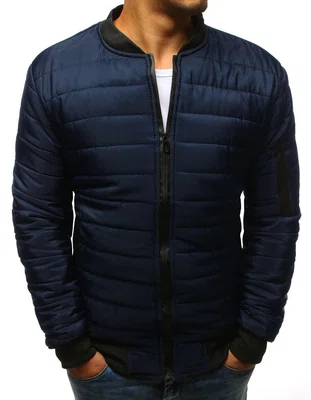 Pánská bunda prošívaná bomber jacket tmavě modrá Dstreet