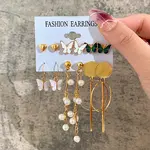 Alloy & Plastic Pearl Earring Sets