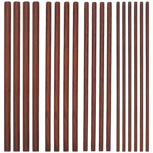 18Pcs 4 Styles Black Walnut Wood Craft Sticks