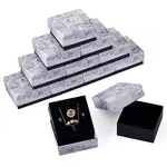 12Pcs Flower Print Cardboard Paper Jewelry Storage Boxes