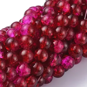 Crackle Glass Beads Strands