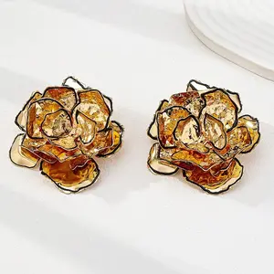 Alloy Enamel Stud Earrings