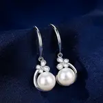 Alloy Plastic Pearl Dangle Earrings