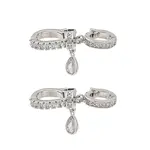Brass Micro Pave Clear Cubic Zirconia Fold Over Clasps