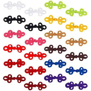 24 Pairs 12 Colors Handmade Chinese Frog Knot Button Sets