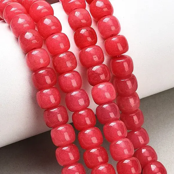 Dyed Natural White Jade Beads Strands