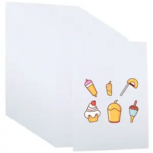 6Pcs Rectangle Plastic Printable Heat Shrink Sheets Film