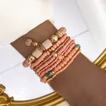 8Pcs 8 Styles Glass Seeded Beaded Stretch Bracelet Set