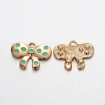 Light Gold Plated Alloy Enamel Bowknot Charms