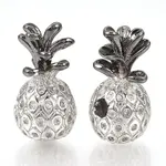 Rack Plating Brass Cubic Zirconia Beads