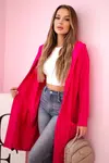Pelerína s kapucí oversize fuchsiové