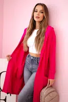 Pelerína s kapucí oversize fuchsiové