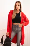 Pelerína s kapucí oversize červená