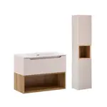 Petits-meubles KOUPELNOVÝ NÁBYTEK 81cm Riva 2er-Set Kašmír