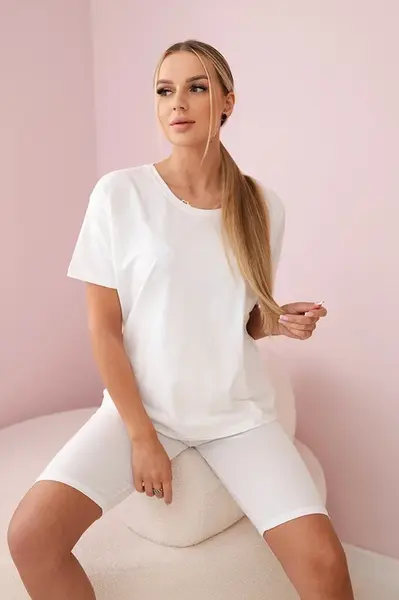 Set top+legíny ecru