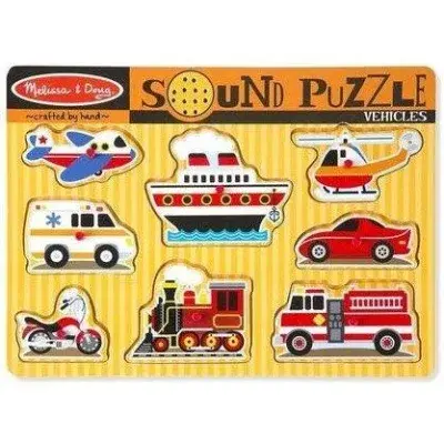 Dřevěné puzzle se zvuky Dopravní prostředky