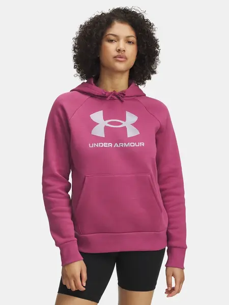 Dámská mikina Under Armour UA Rival Flc Shimmer Hdy-RED - Dámské