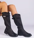 D/CEO Black cowboy boots on the block heel Abigail