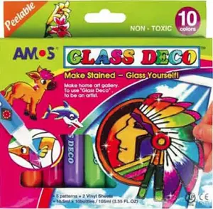 Barvy na sklo sada 10 ks 1498 10,5ml