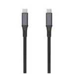 Dlouhý nabíjecí a datový opletený kabel FIXED s konektory USB-C/USB-C, PD 3.1, 2 m, USB4gen2 20Gbps, 4K60Hz, 240W, šedá
