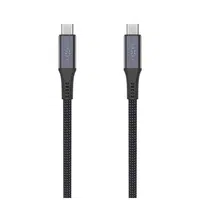 Dlouhý nabíjecí a datový opletený kabel FIXED s konektory USB-C/USB-C, PD 3.1, 2 m, USB4gen2 20Gbps, 4K60Hz, 240W, šedá
