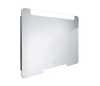 Nimco Zrcadla - Zrcadlo s LED osvětlením, 90x70 cm, dotykový senzor, hliník ZP 22019V