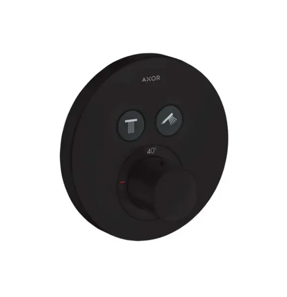 Axor ShowerSelect - Termostat pod omítku pro 2 spotřebiče, matná černá 36723670