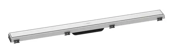 Hansgrohe RainDrain Match - Sprchový žlab s nerezovým roštem 900, s výškově stavitelným rámem, bílá 56040450