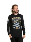 Pánské tričko s dlouhým rukávem meatfly crossbones černá 3xl
