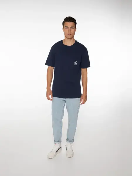 Pánské bavlněné tričko protest isiah modrá s