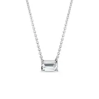 Náhrdelník z bílého zlata s lab grown diamantem KLENOTA