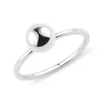 Prsten s kuličkou z bílého zlata KLENOTA