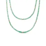 Náhrdelník z tmavo zeleného smaragdu v zlate KLENOTA