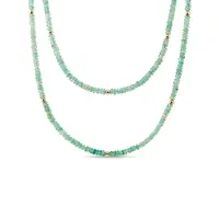 Náhrdelník z tmavo zeleného smaragdu v zlate KLENOTA