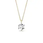 Zlatý přívěsek s čirým briliantem KLENOTA