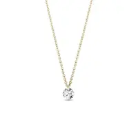 Náhrdelník ze žlutého zlata s volným diamantem KLENOTA