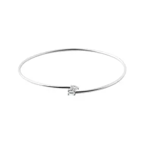 Flexi náramek s diamanty v bílém 14k zlatě KLENOTA