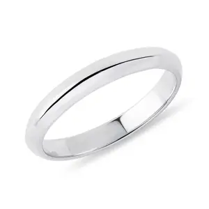 Pánský prsten z bílého zlata se zakřiveným profilem KLENOTA