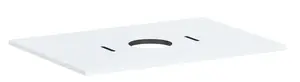 Hansgrohe Xilesa E - Doska pod umývadlo, 78x55 cm, výrez uprostred, matná biela 54275700