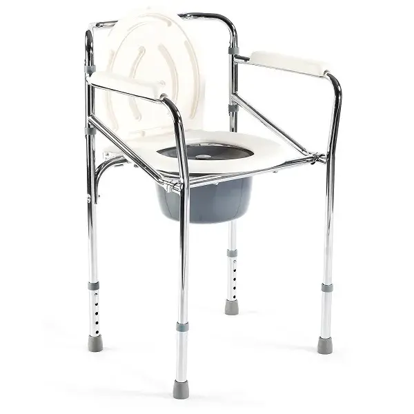 Nepojazdné toaletné WC kreslo s nastaviteľnou výškou FS-894, 43 - 53 cm
