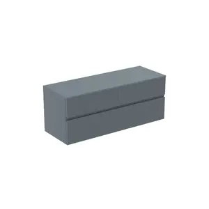 Ideal Standard Finesse - Umývadlová skrinka, 140x51x56 cm, 4 zásuvky, Ribbed Matt ashblue E3441UQ