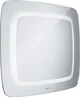 Nimco Zrcadla - Koupelnové podsvícené LED zrcadlo série 7000, 80x65 cm, zaoblené, aluminium ZP 7001