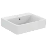 Ideal Standard Connect - Umývadlo Cube, 55x46x18 cm, s prepadom, otvor na batériu, biela E713901