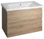 Aqualine Altair - Umyvadlová skříňka 60x87x45 cm, 2 zásuvky, dub emporio AI390