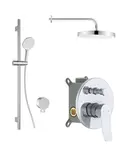 kielle Nefia - Batéria pod omietku na 2 spotrebiče, s príslušenstvom a s telesom, chróm 20627SP40